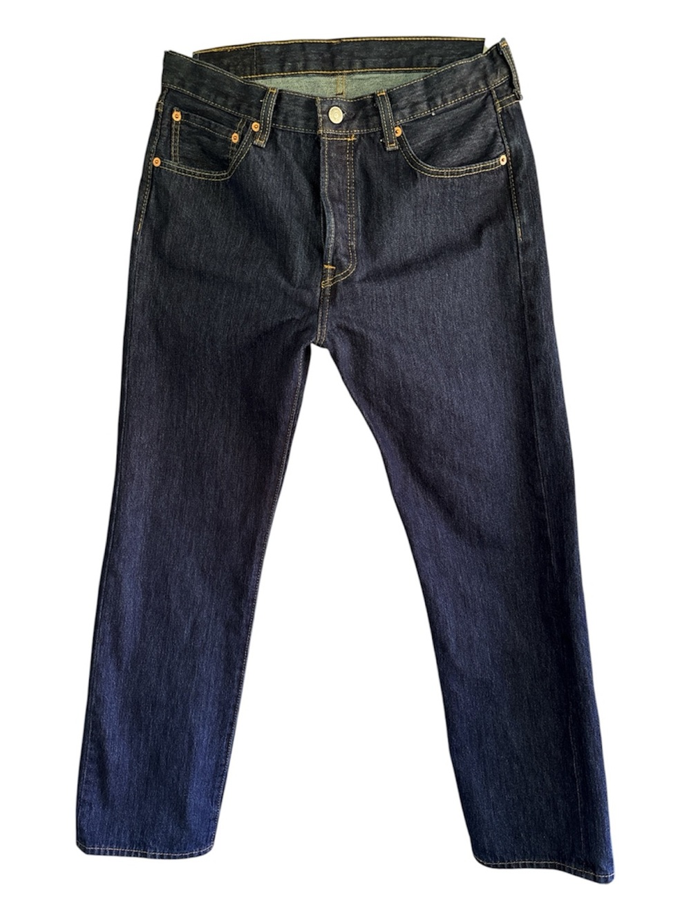 Levi’s 501 Original Fit Jeans 32x30 Dark Wash Button Fly Straight Leg EUC